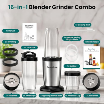 Smoothie Blender Grinder Combo, Countertop Blender Smoothies and Shakes