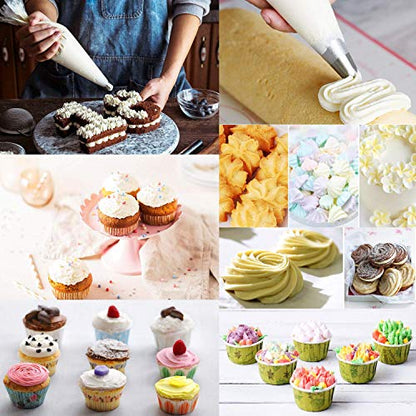 400 Pcs Piping Bags Disposable 12 Inch Anti-Burst Pastry Bags, Tipless Icing Piping Bag for Cake, Cream Frosting and Cookie Decoration Supplies