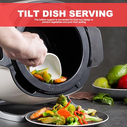smafoseedding 2000w 6l Auto Cooking Wok Fried Rice Machine,Automatic Cooking Pot Fried Rice Machine/Touch Control, 3-Level Gear Adjustment, 360 ° Automatic Rotation, with 3 Cooking Utensils
