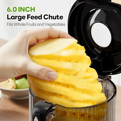 ECOSELF 3-in-1 Juicer Machines, 6.0" Wide Mouth Hopper, Easy to Clean