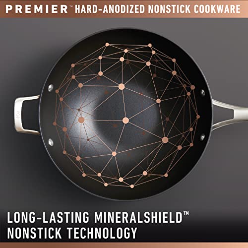 Calphalon Premier Space-Saving Nonstick Cookware Set, 13-inch, Stackable, Hard-Anodized Aluminum