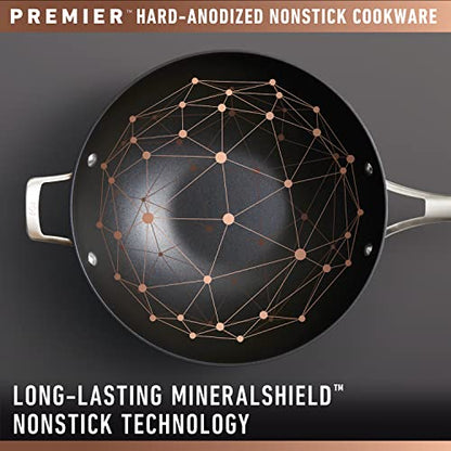 Calphalon Premier Space-Saving Nonstick Cookware Set, 13-inch, Stackable, Hard-Anodized Aluminum
