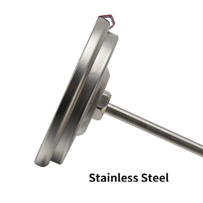 MEASUREMAN Deep Fry Thermometer 2"" dial Size, 12"" Stainless Steel Stem, Stainless Steel Adjustable clamp, Back red Reset Clip on Bezel, Tempered Glass Window, 50-550F/C, Accuracy: +/-2%",2 Pack