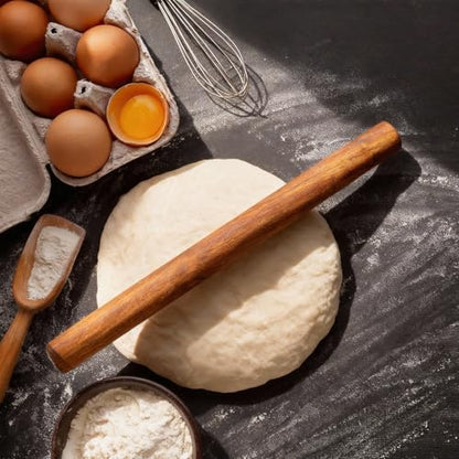 Rolling Pins for Baking,11.8 inches Dough Roller Pizza,Ebony Wood 1 PCS for Making Pizza,Pie,cookies.