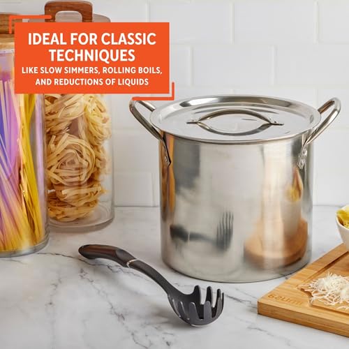 IMUSA USA Stainless Steel Stock Pot 20-Quart, Silver