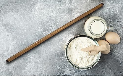 THE VIOLET 80 cm (31.5 Inch) Turkish Baklava Wood Extra Long Rolling Pin | Baking, Dough, Pasta, Kitchen