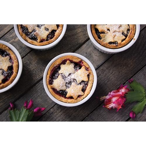 HIC Kitchen Souffle Ramekin, Fine Porcelain, For Baking Custards, Souffles, Condiments, And Desserts, 3-Ounce Capacity, Set of 6