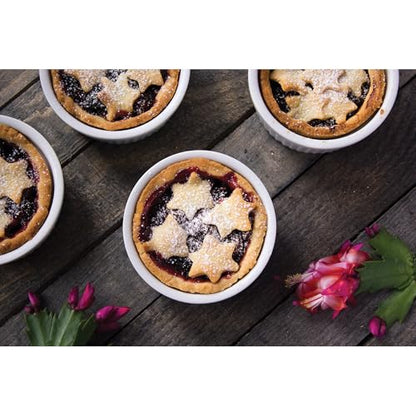 HIC Kitchen Souffle Ramekin, Fine Porcelain, For Baking Custards, Souffles, Condiments, And Desserts, 3-Ounce Capacity, Set of 6