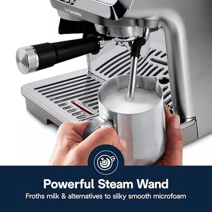 De'Longhi La Specialista Arte Evo Espresso Machine - Compact Cold Brew Coffee Maker with Grinder, Milk Steam Wand/Frother & Tamping Tools - Home Barista Kit for Lattes, Cappuccinos, Iced Coffee