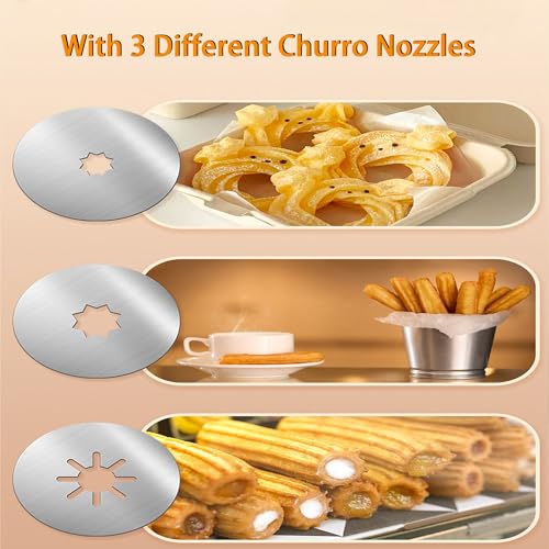 Stainless Steel Spritz Cookie Press Gun Kit, with Piping Bag, 8 Piping Nozzles, 13 Cookie Discs and Cleaning Brush, 3-in-1 Multifunctional Cookie Press
