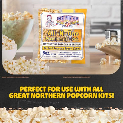Great Northern Popcorn Black 6 oz. Ounce Foundation Old-Fashioned Movie Theater Style Popcorn Popper