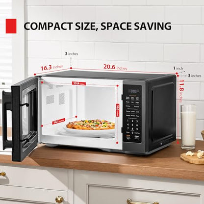 TOSHIBA ML4-EM12PA(BS) Countertop Microwave Oven with Stylish Design As Kitchen Essentials, Smart Sensor, 13 Auto Menus&Mute Function, 1.2 Cu Ft with 12.4" Turntable, 1000W, Black Stainless Steel