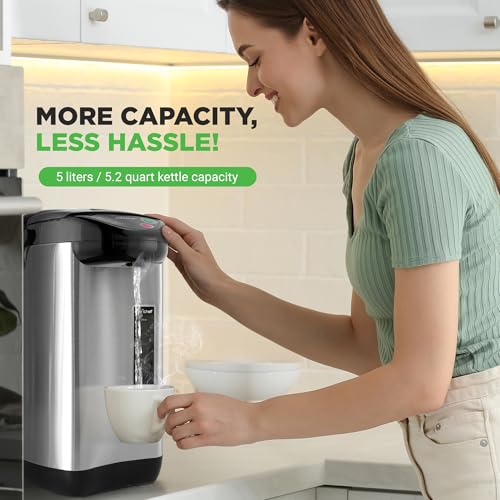 NutriChef 5.2 Qt Hot Water Dispenser with 5 Temperature Settings