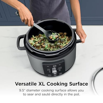 Ninja HyperHeat 9-in-1 Electric Pressure Cooker | 6.5 Qt Multi Cooker with Sear/Sauté, Slow Cooker, Rice Cooker, Sous Vide | 1200W | Fast Cooking, PFAS-Free Pot | Dark Gray | PC201GY