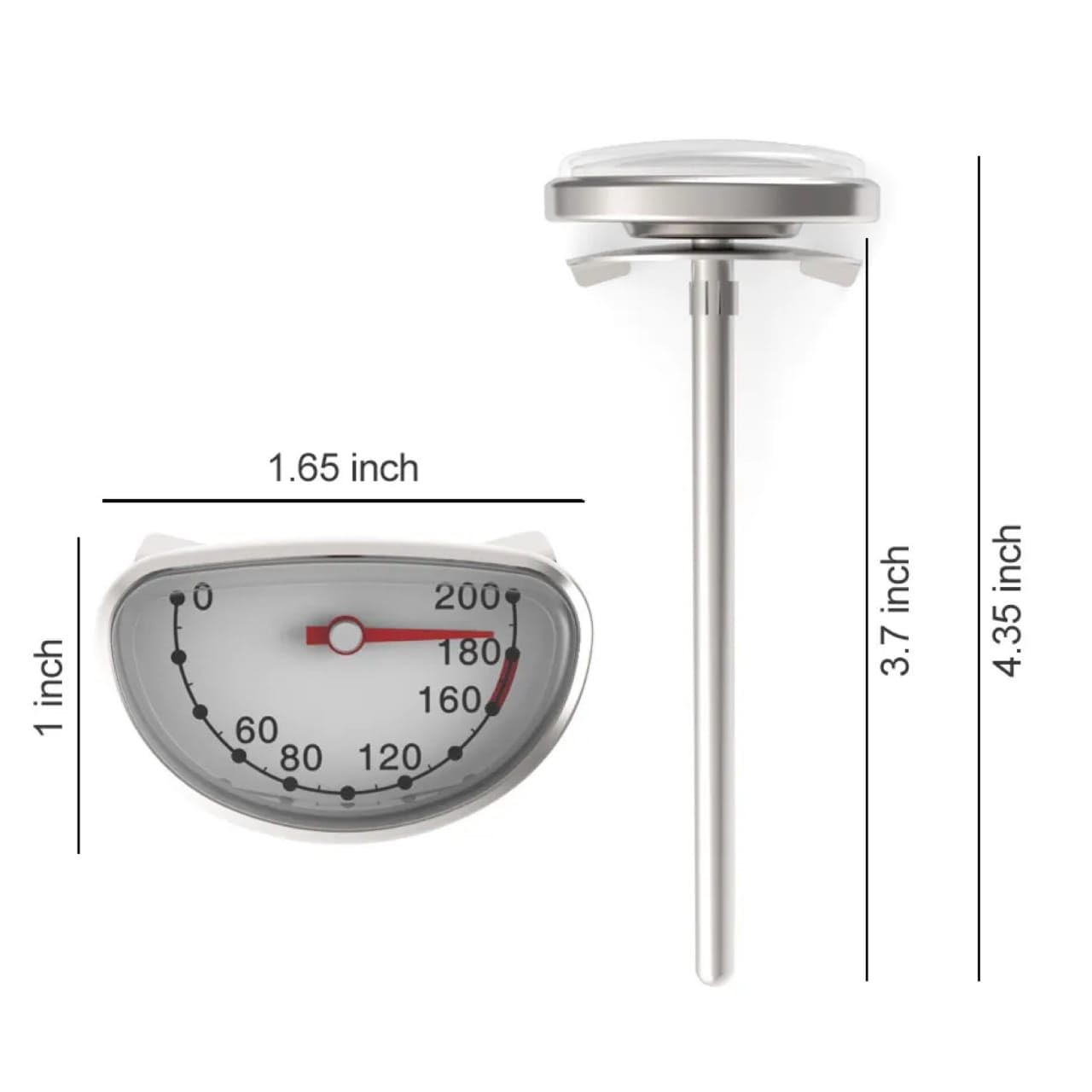 Deep Fry Thermometer with Instant Read – Waterproof Digital Cooking Thermometer for Oil, Meat, BBQ, and Baking – Long Probe for Safe and Accurate Temperature Readings