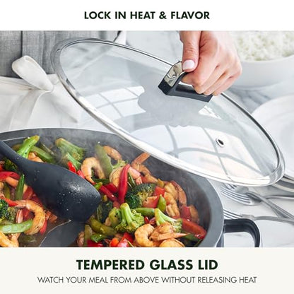 GreenPan Elite 5.5QT Electric Oval Skillet, PFAS-Free Ceramic Nonstick, 1800 Watt, Dishwasher Safe Lid & Removable Crock, Adjustable Temp Control Multi-Cooker, Sear, Sauté, Rice, Stir-Fry, Cream White