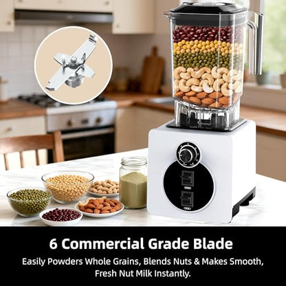 AIZIYO Professional Blender for Smoothies, 2200W Peak Watts,60 oz BPA-Free Pitcher, Blenders for Kitchen, Dishwasher Safe, Programs for Frozen Drinks & Nutrient Milk Shakes & Nut Milk