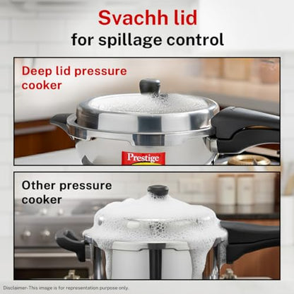 Prestige PRASVSP PRESSURE COOKER, Senior Pan 4L, SILVER