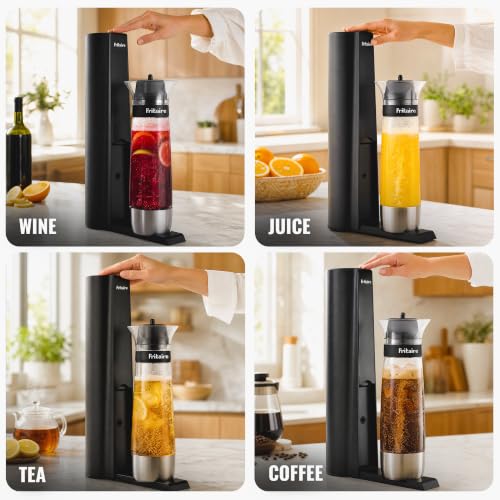 Fritaire Fizze Premium Soda Streaming Machine, Sparkling Water Maker, Black