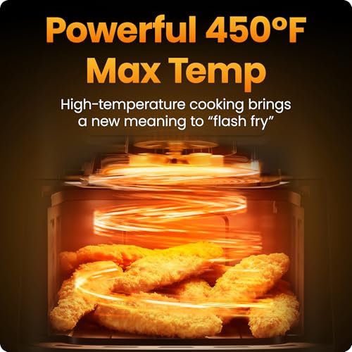 Chefman Compact Air Fryer 3.5 QT - Slim Design Fits Small Kitchens, 4-in-1 Air Fry, Bake, Dehydrate, Frozen, 450°F Max Temp, Narrow Footprint Saves Counter Space, Nonstick Ceramic, Dishwasher-Safe