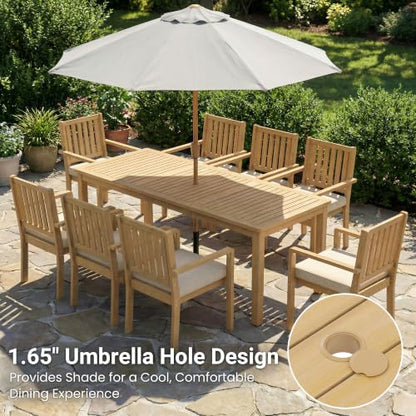 Wisteria Lane 7-Pieces Acacia Outdoor Patio Dining Table and Chairs for 6
