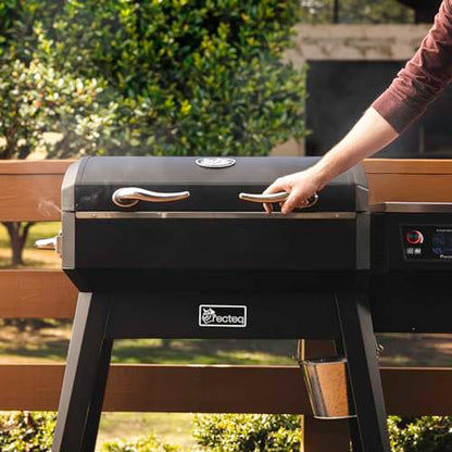 recteq Pellet Grill SmokeStone RT-480SS, Outdoor Griddle Grill with Even Temperature, Rolled Steel Cooktop