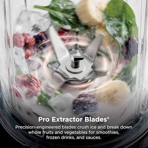 Ninja Nutri-Plus Personal Blender, 900PW, (3) 20oz Cups, Blue, BN301BLBRN