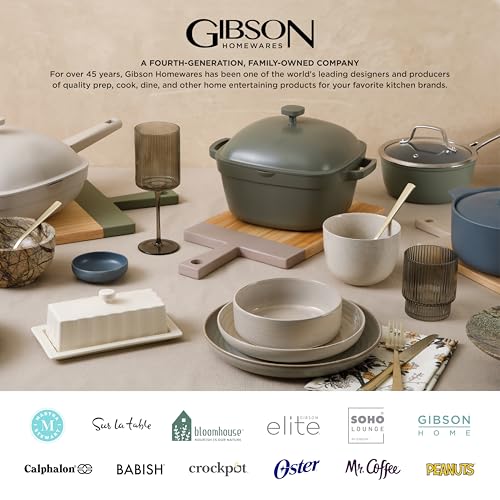 Gibson Home Addlestone 2.65 Quart Round Enamel Cast Iron Dutch Oven Pot With Lid & Dual Handles - Gradient Red
