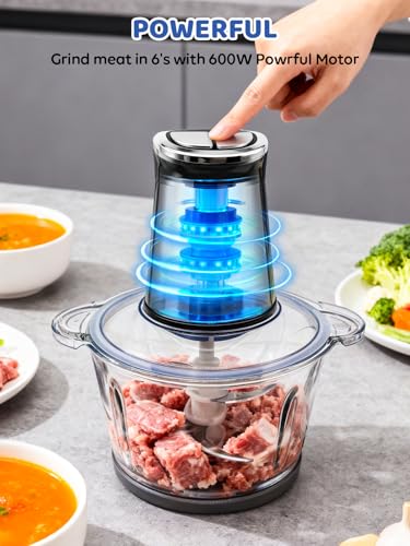 IRIITCH Food Processor with LED Timer, 800W Electric Chopper