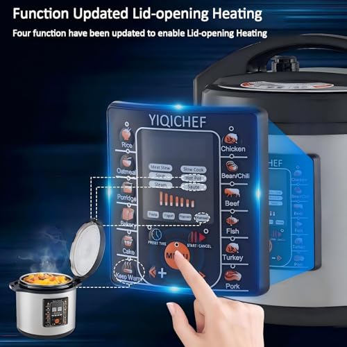12L/12.8Qt Commercial Electric Pressure Cooker, Digital Control, 304 Stainless steel Inner Pot, Serve for 15-25 people, 1600W/120V with US PLUG, suitable to small restaurant, Canteen, Hotel
