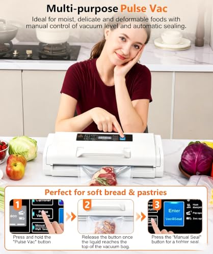 95KPa 10-in-1 Commercial Vacuum Sealer Double Heat Seal Device