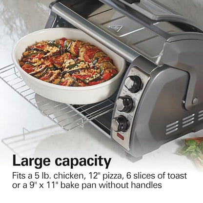 Hamilton Beach Easy Reach 6 Slice Countertop Convection Toaster Oven