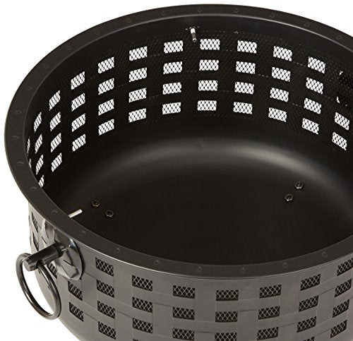 Amazon Basics 27 inch Steel Round Lattice Fire Pit, Easy to Assemble