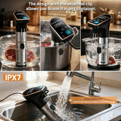 Sous Vide, Sous Vide Cooker, Suvie Cooking Machine With WIFI, 1300W