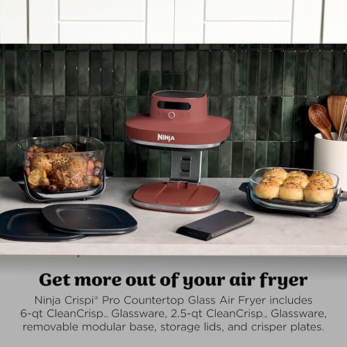 Ninja Crispi Pro Glass Air Fryer, 6-in-1, Amber, AS101OR