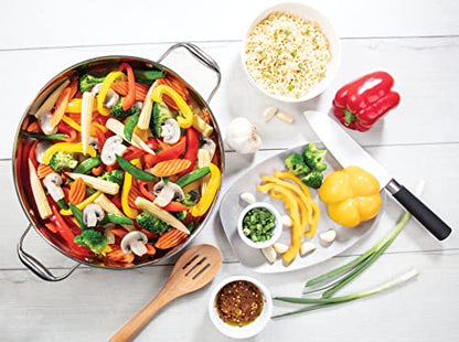 CucinaPro Electric Skillet, 18/10 Stainless Steel Pan, Tempered Glass Lid