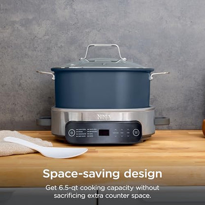 Ninja MC1101 Foodi Everyday Possible Cooker Pro, 8-in-1 Versatility, One-Pot Faster Cooking Replaces 10 Tools, Family-Sized Capacity with Adjustable Temp Control, 6.5 quarts, Midnight Blue
