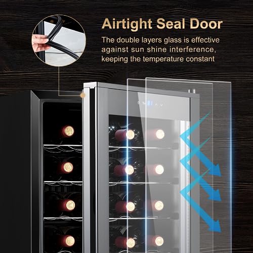BODEGA COOLER 24 Bottle Wine Cooler, Wine Fridge for Kitchen, Bedroom & Bar