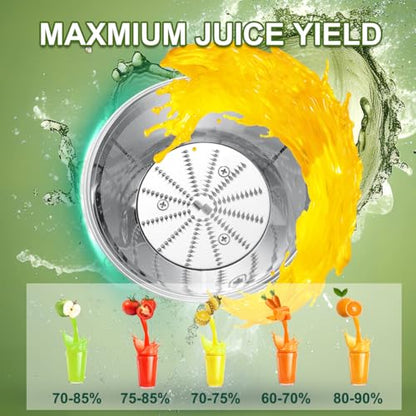 Juicer Machine, 500W Juicer with 3 Speed & 3” Feed Chute