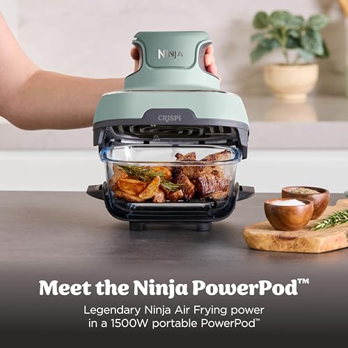 Ninja Crispi Glass Air Fryer, 4-in-1, Green, FN101SG