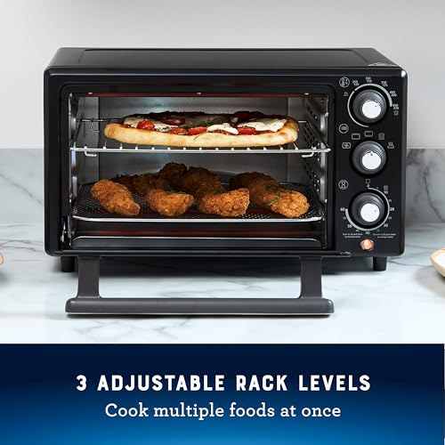 Oster® Compact Air Fryer Toaster Oven. Convection Countertop Pizza Oven, 4-Slice Toaster with 5 Cooking Functions – Air Fry, Bake, Toast, Broil, and Warm