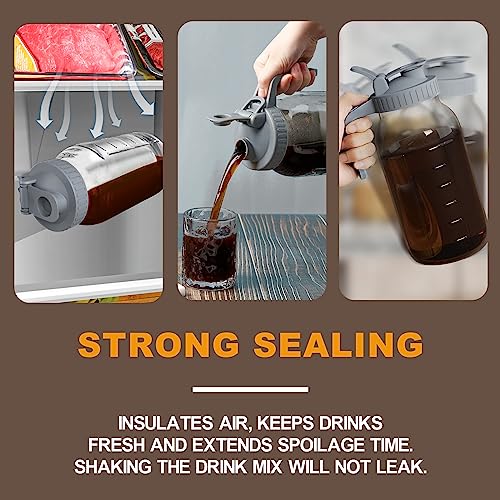 JunVpic Cold Brew Coffee Maker, 32 oz Glass Mason Jar Pitcher