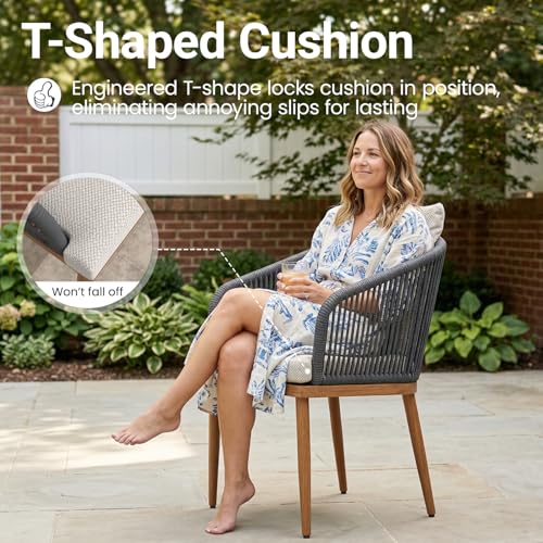 Vakollia 11-Piece Patio Dining Table Sets, Woven Wicker Dining Set with Rectangular Aluminum Table and Dining Chairs Modern Outdoor Dining Furniture Set for Outdoors and Indoors
