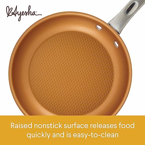 Ayesha Curry Kitchenware Ayesha Curry Home Collection Hard Anodized Nonstick Cookware Pots and Pans Set, 9 Piece, Charcoal Gray