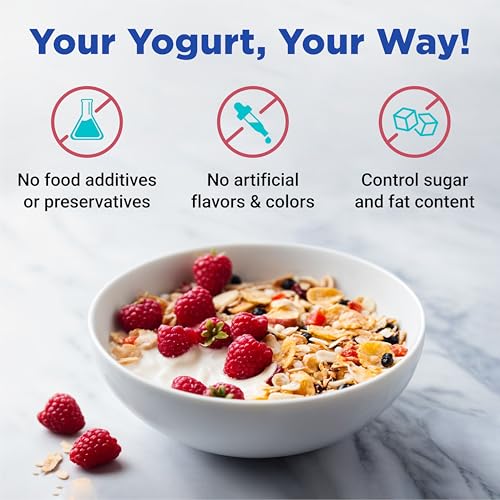 Ultimate Probiotic Yogurt Maker XL with 50% More Capacity, Adjustable Time & Temp Control, Make Trillions of Live Probiotics at Home to Support Gut Health, UNLIMITED LIFETIME WARRANTY (12-Jar Model)