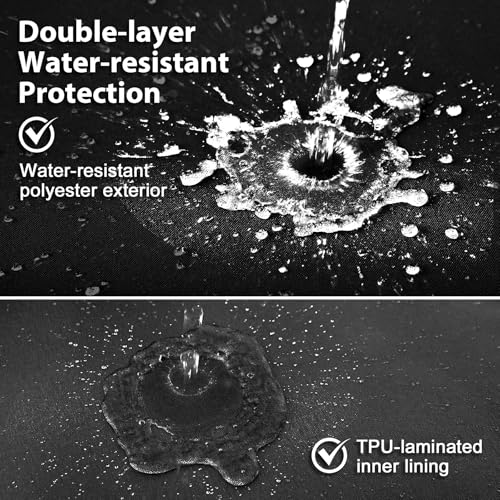 MuaMelop 14-Piece Patio Furniture Cushions Set, Replacement Outdoor Cushions for 6-Seat Patio Sectional, Waterproof & Fade Resistant Deep Seat Cushion for Outdoor Sofa, Black