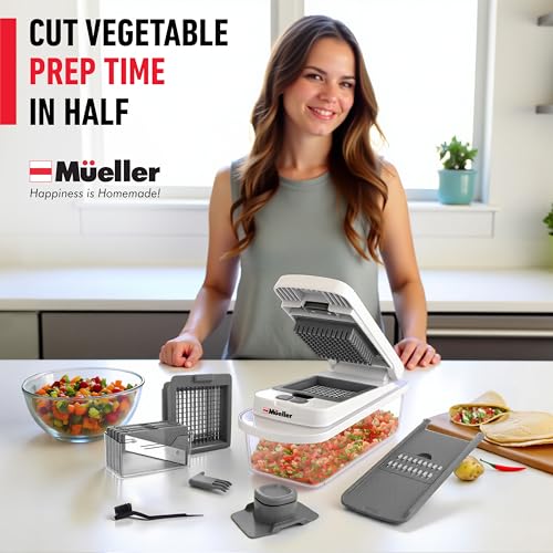 Mueller The Real Original Pro Chopper since 2013 Vegetable Chopper Mandoline Slicer, 8 Blade Food Veggie Chopper Onion Vegetable Cutter with Container, Kitchen Gadgets & Essentials, (10 in 1)