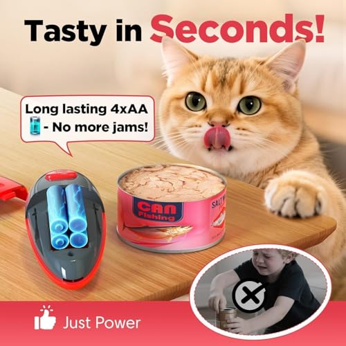 Electric Can Opener Fits Almost All Can Sizes for Seniors with Arthritis, Hand Held Battery Operated Can Opener with Smooth Edge, Food Safe Kitchen Gadgets Automatic Can Opener for Kitchen