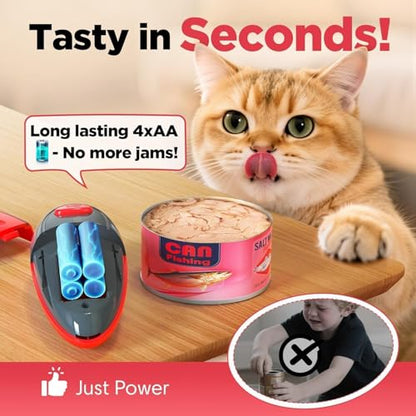 Electric Can Opener Fits Almost All Can Sizes for Seniors with Arthritis, Hand Held Battery Operated Can Opener with Smooth Edge, Food Safe Kitchen Gadgets Automatic Can Opener for Kitchen