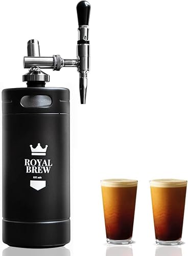 Royal Brew Nitro Cold Brew Coffee Maker, 128 oz Extra Large Home Keg Black
